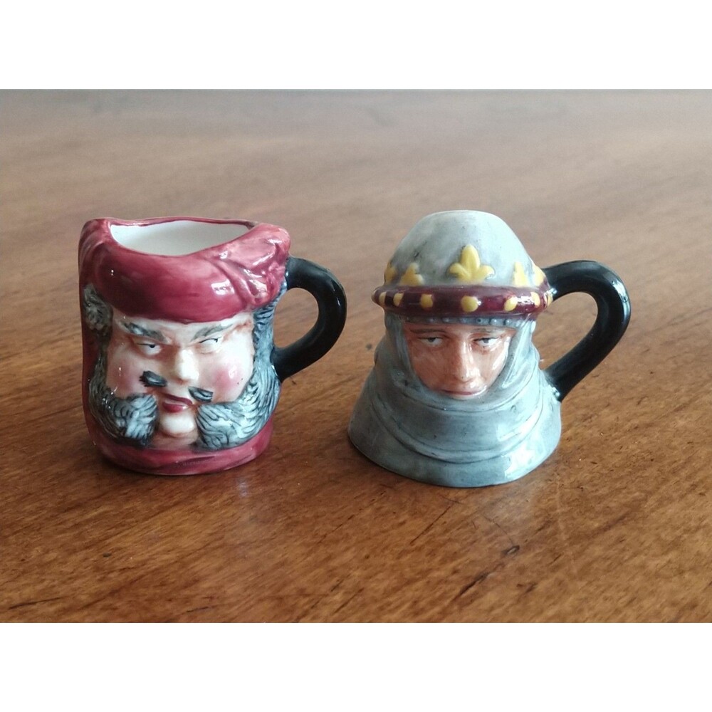 Vtg Franklin Mint Miniature Mini Toby Jug P. Jackson Henry V + Falstaff 1982